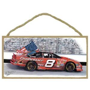 NASCAR Dale Earnhardt Jr. Budweiser #8 Wood Plaque Sign 8 5" x 10"  Gift